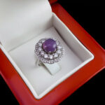 انگشتر عقیق کبود یمنی نقره زنانه طرح رونیکا - Image 2