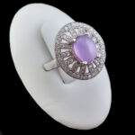 انگشتر عقیق کبود یمنی نقره زنانه طرح رویا