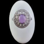 انگشتر عقیق کبود یمنی نقره زنانه طرح رویا - Image 2