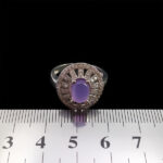 انگشتر عقیق کبود یمنی نقره زنانه طرح رویا - Image 4