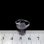 انگشتر عقیق کبود یمنی نقره زنانه طرح رها - Image 3