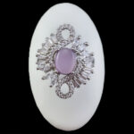 انگشتر عقیق کبود یمنی نقره زنانه طرح ریحانه - Image 2