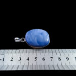 گردنبند نقره زنانه و مردانه طرح حنیف با سنگ عقیق کبود یمنی - Image 2