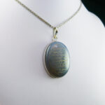 گردنبند عقیق کبود یمنی نقره دست ساز زنانه و مردانه طرح "آیت الکرسی" - Image 4