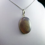 گردنبند عقیق کبود یمنی نقره دست ساز زنانه و مردانه طرح عمودی "و ان یکاد" - Image 3