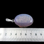 گردنبند عقیق کبود یمنی نقره دست ساز زنانه و مردانه طرح عمودی "و ان یکاد" - Image 2