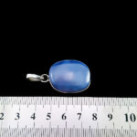 گردنبند عقیق کبود یمنی نقره زنانه و مردانه طرح حشمت - Image 3