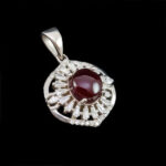 گردنبند عقیق سرخ یمنی نقره زنانه طرح ساره