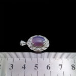 گردنبند عقیق کبود یمنی نقره زنانه طرح سعاد - Image 3