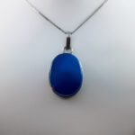 گردنبند عقیق کبود یمنی نقره زنانه و مردانه طرح سریرا - Image 3