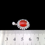 گردنبند عقیق سرخ یمنی نقره زنانه طرح سامه - Image 2