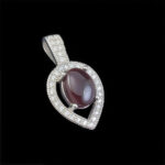 گردنبند عقیق سرخ یمنی نقره زنانه طرح آسنا