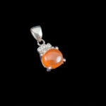 گردنبند عقیق سرخ یمنی نقره زنانه طرح سانا