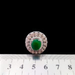 انگشتر زمرد الماس تراش نقره زنانه طرح سارای - Image 3