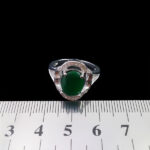 انگشتر زمرد الماس تراش نقره زنانه طرح سالینا - Image 2