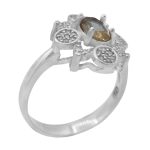 انگشتر الکساندریت الماس تراش نقره زنانه طرح زمانه