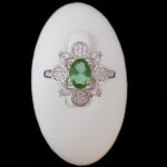 انگشتر الکساندریت الماس تراش نقره زنانه طرح زمانه - Image 3