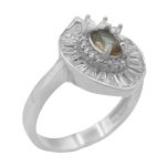 انگشتر الکساندریت الماس تراش نقره زنانه طرح ساجده