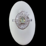 انگشتر الکساندریت الماس تراش نقره زنانه طرح ساجده - Image 2