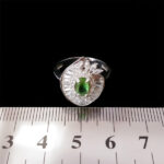 انگشتر الکساندریت الماس تراش نقره زنانه طرح ساجده - Image 3