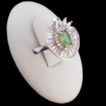 انگشتر الکساندریت الماس تراش نقره زنانه طرح ساجده - Image 5