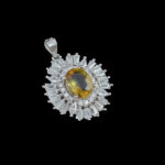 گردنبند الکساندریت الماس تراش نقره زنانه طرح جلوه - Image 5