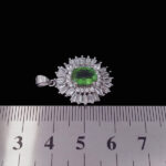 گردنبند الکساندریت الماس تراش نقره زنانه طرح جلوه - Image 2