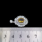 گردنبند الکساندریت الماس تراش نقره زنانه طرح جلوه - Image 3