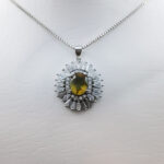 گردنبند الکساندریت الماس تراش نقره زنانه طرح جلوه - Image 4