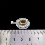 گردنبند الکساندریت الماس تراش نقره زنانه طرح چنور - Image 3