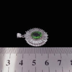 گردنبند الکساندریت الماس تراش نقره زنانه طرح چنور - Image 2