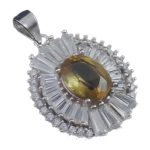 گردنبند الکساندریت الماس تراش نقره زنانه طرح چنور