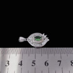 گردنبند الکساندریت الماس تراش نقره زنانه طرح حاتمه - Image 3