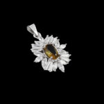 گردنبند الکساندریت الماس تراش نقره زنانه طرح حبه - Image 5