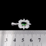 گردنبند الکساندریت الماس تراش نقره زنانه طرح حبه - Image 3