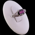 انگشتر گارنت اصل نقره زنانه طرح حنا‌‌‌