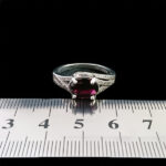 انگشتر گارنت اصل نقره زنانه طرح حنا‌‌‌ - Image 3