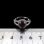 انگشتر گارنت اصل نقره زنانه طرح شمامه - Image 3