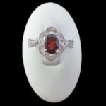 انگشتر گارنت اصل نقره زنانه طرح زرین دخت - Image 4