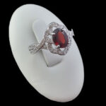 انگشتر گارنت اصل نقره زنانه طرح زرین دخت