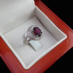 انگشتر گارنت اصل نقره زنانه طرح زرینه - Image 3