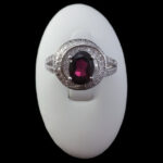 انگشتر گارنت اصل نقره زنانه طرح زرینه - Image 4