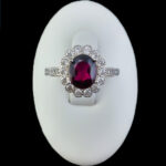 انگشتر گارنت اصل نقره زنانه طرح زکیه - Image 4