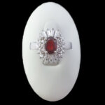 انگشتر گارنت اصل نقره زنانه طرح زلال - Image 4