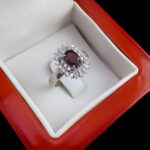 انگشتر گارنت اصل نقره زنانه طرح زلال - Image 3