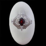 انگشتر گارنت اصل نقره زنانه طرح زلیخا - Image 4