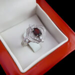 انگشتر گارنت اصل نقره زنانه طرح زلیخا - Image 3