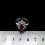 انگشتر گارنت اصل نقره زنانه طرح زمانه - Image 3