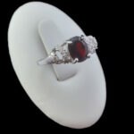 انگشتر گارنت اصل نقره زنانه طرح زمزم