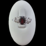 انگشتر گارنت اصل نقره زنانه طرح زمزم - Image 2